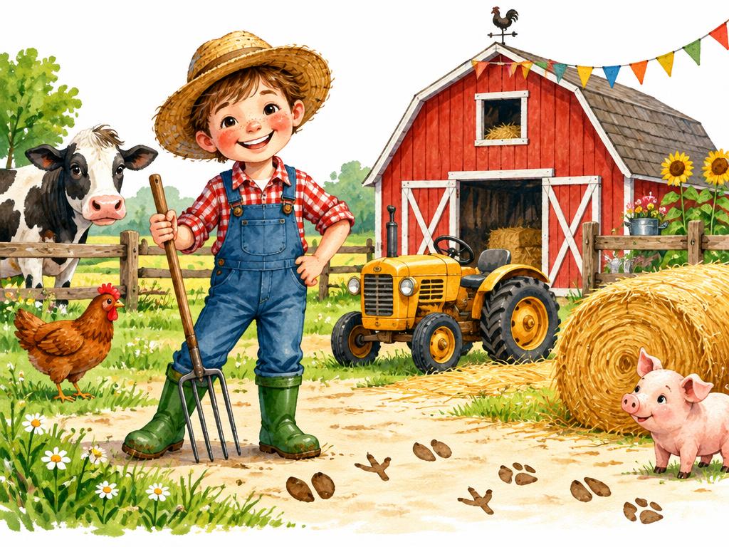 Illustratie Boerderij