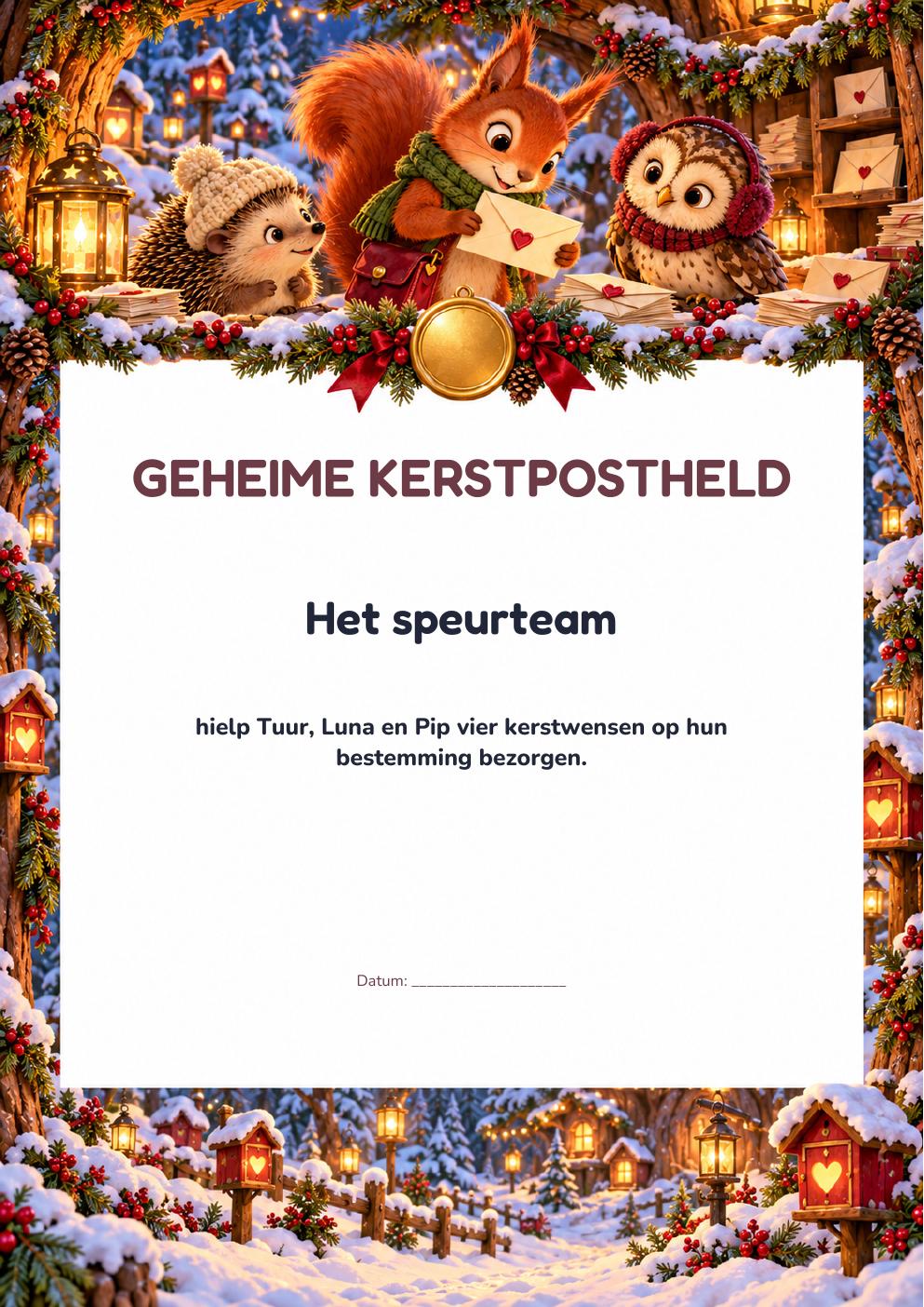 Diploma uit het Kerst: Geheime Kerstpost-pakket