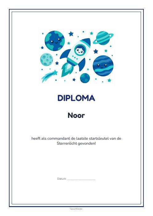 Diploma uit het Ruimte-pakket