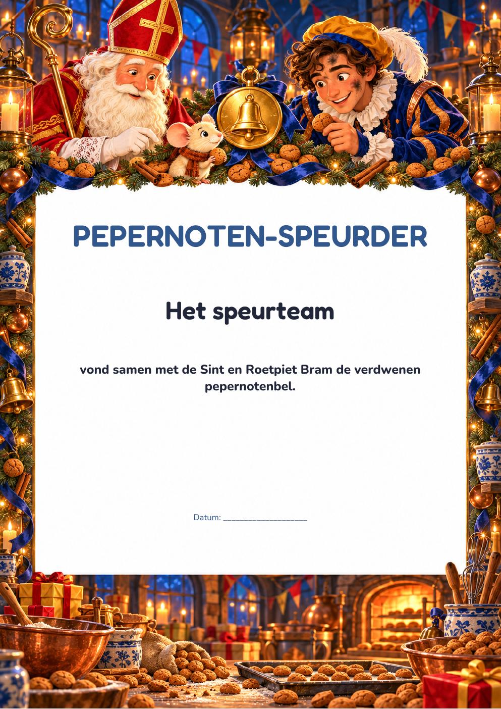 Diploma uit het Sinterklaas: Pepernotenbel-pakket