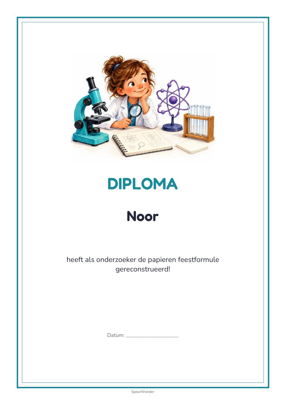 Diploma uit het Wetenschappers-pakket